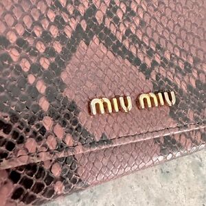 ✨ Vintage Miu Miu Pink Python Wallet